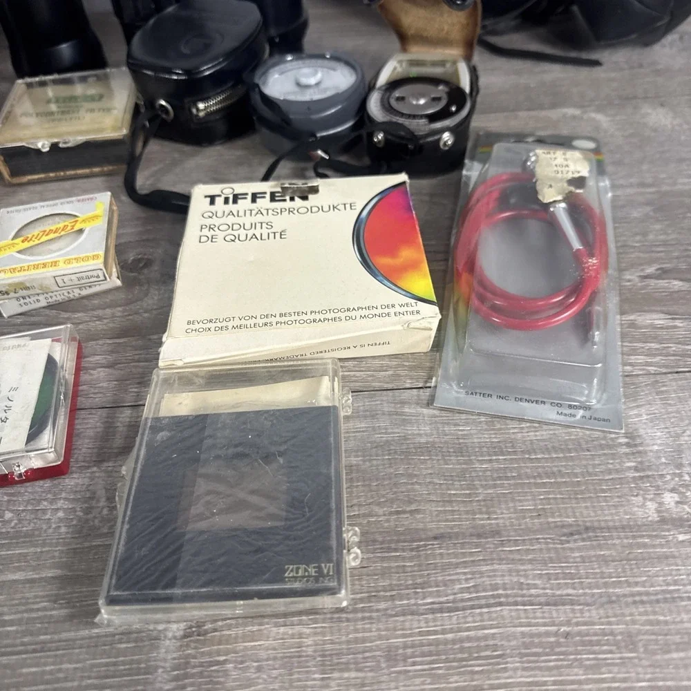 Camera Lens Lot and Accessories Untested As Is Zuiko, Vivitar, Olympus, & More